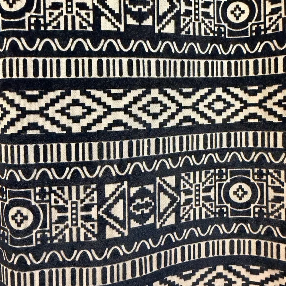 Bobeau Black and Tan Geometric Pencil Skirt - Picture 2 of 7